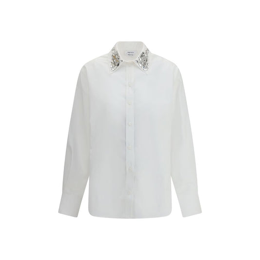 Alexander McQueen Langarmshirt mit verziertem Kragen