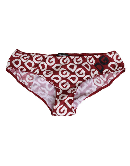 Dolce & Gabbana Bordeaux DG Logo Slip Bottom Brief Unterwäsche