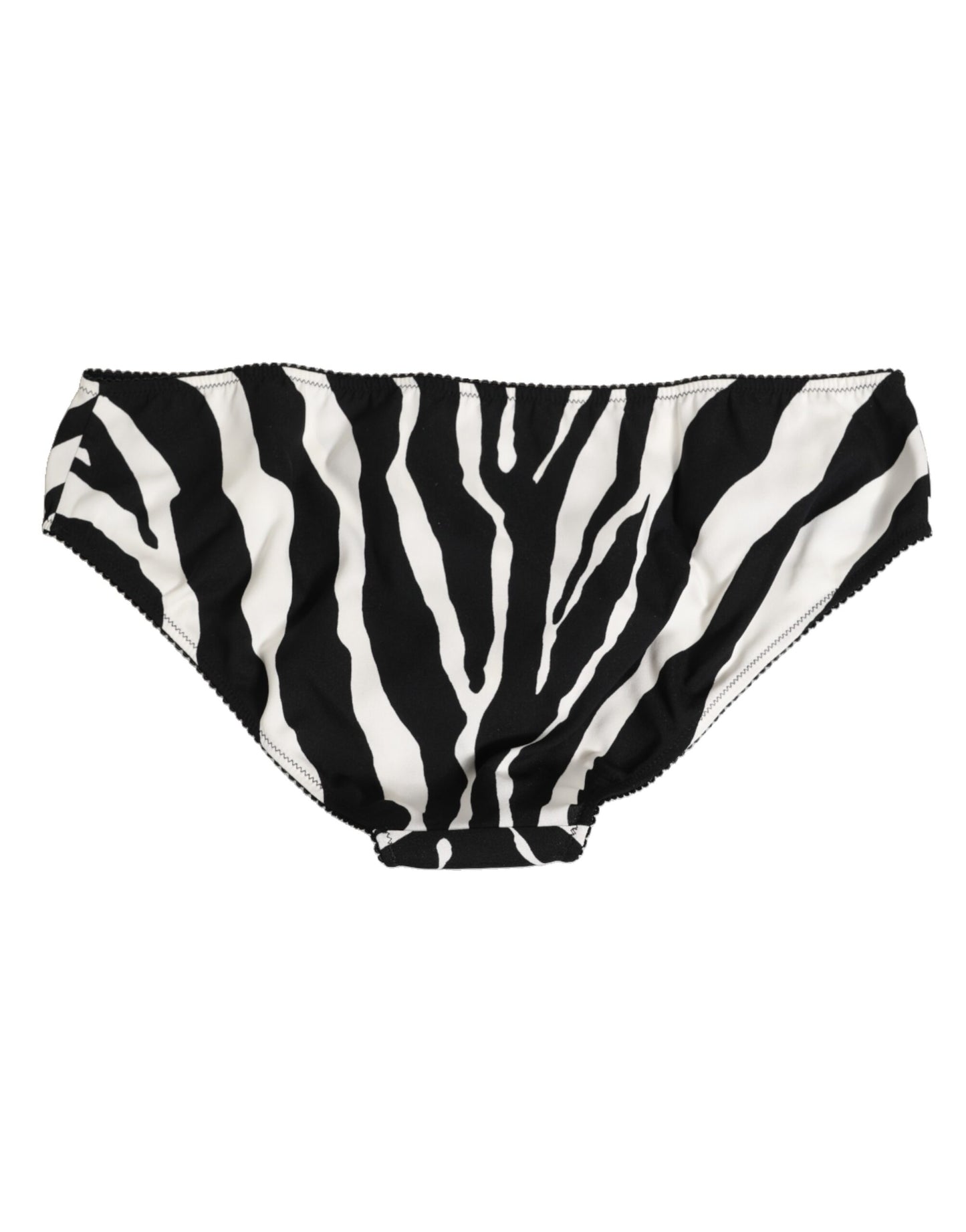 Dolce & Gabbana – Slip mit Zebra-Print in Schwarz und Weiß