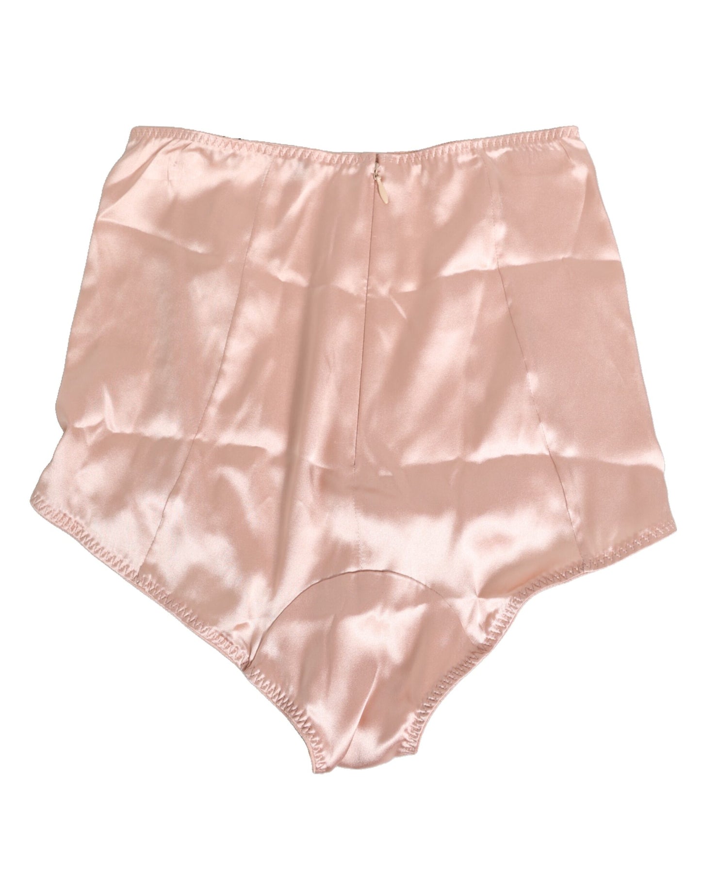 Dolce & Gabbana – Rosafarbene Acetat-Shorts mit hoher Taille, Höschenunterwäsche