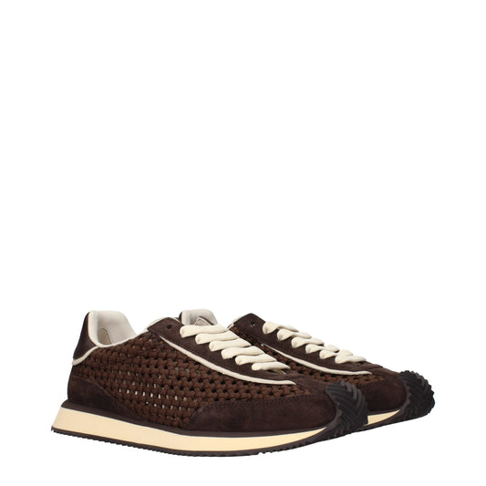 Dolce & Gabbana Braune Stoff-Low-Tops
