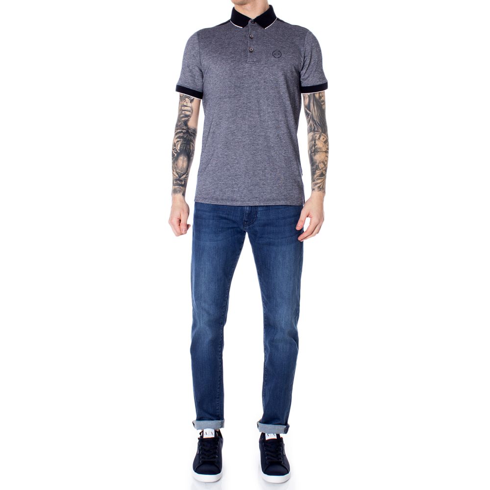 Armani Exchange Poloshirt aus Baumwolle, Blau