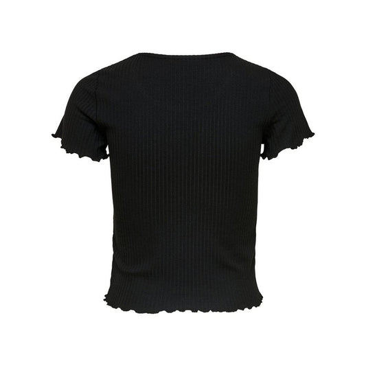 Nur schwarzes Polyester-T-Shirt