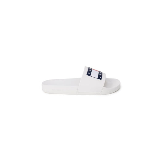 Tommy Hilfiger Jeans Pantoletten aus Polyethylen, weiß