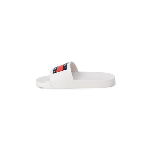 Tommy Hilfiger Jeans Pantoletten aus Polyethylen, weiß