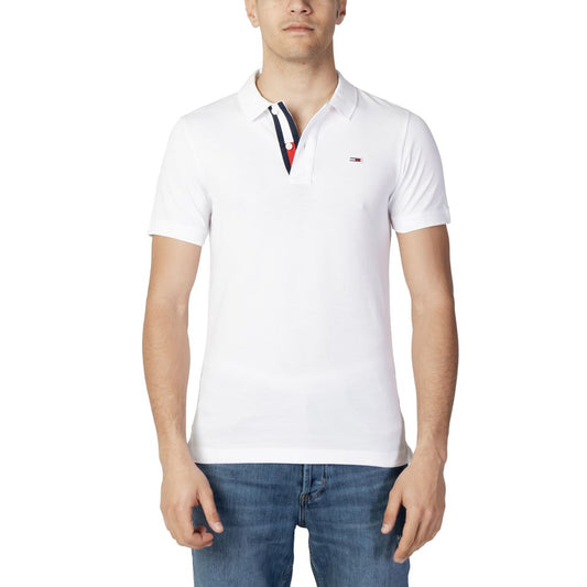 Tommy Hilfiger Jeans – Weißes Poloshirt aus Baumwolle