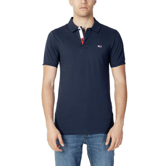 Tommy Hilfiger Jeans – Blaues Poloshirt aus Baumwolle