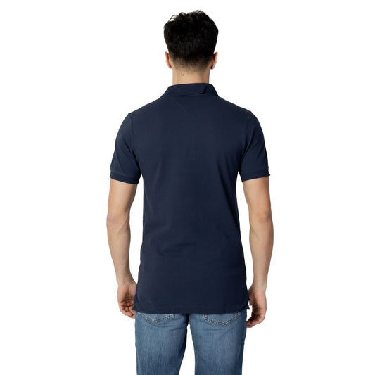 Tommy Hilfiger Jeans – Blaues Poloshirt aus Baumwolle