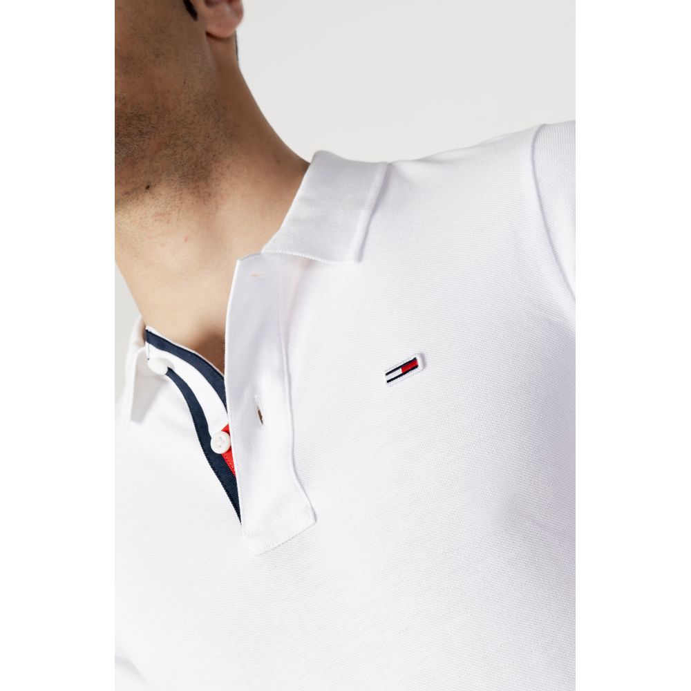 Tommy Hilfiger Jeans – Weißes Poloshirt aus Baumwolle