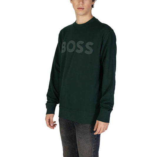 Hugo Boss Green Cotton Sweatshirt