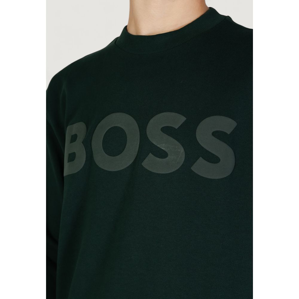 Hugo Boss Grünes Baumwoll-Sweatshirt