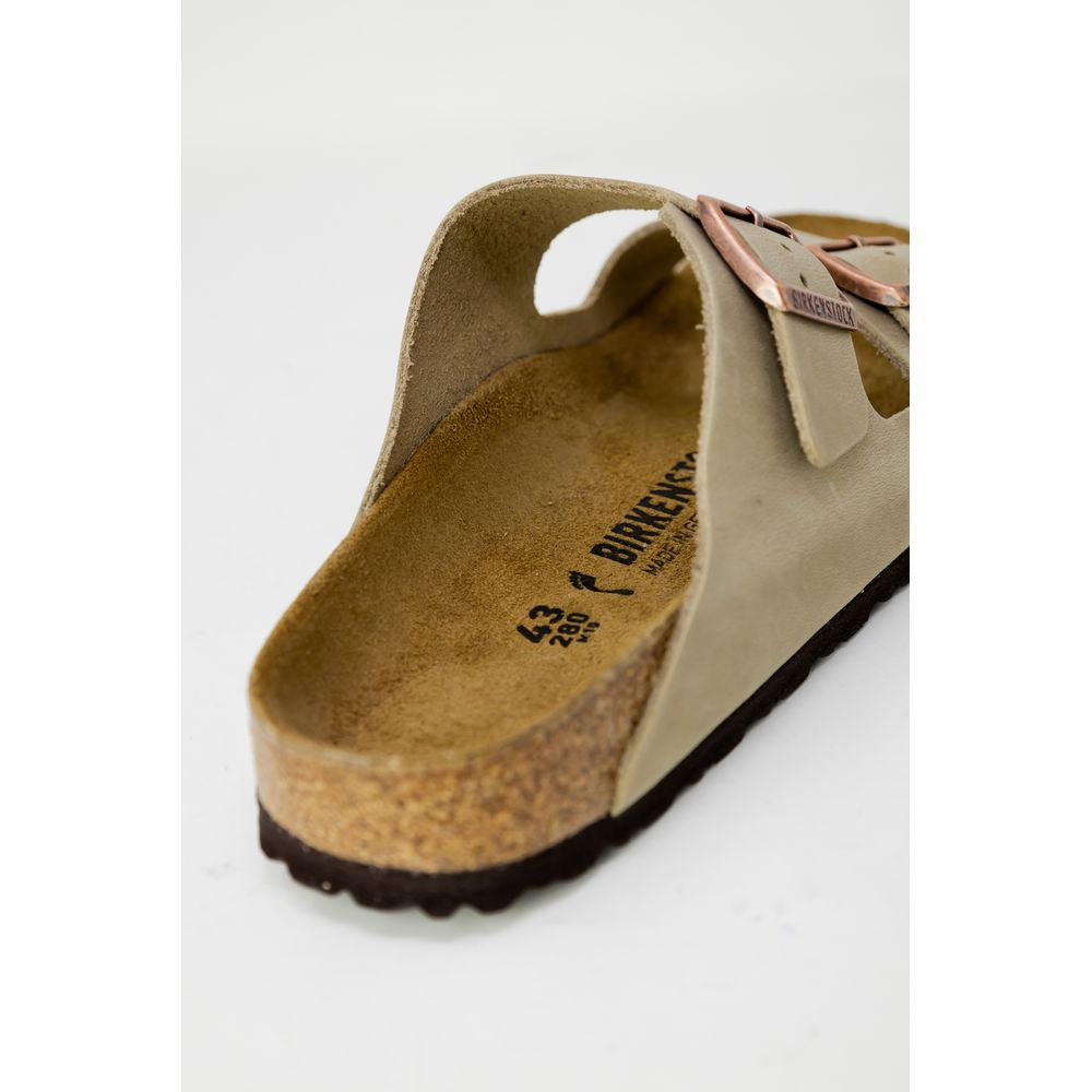 Birkenstock – Beigefarbene Synthetik-Slipper