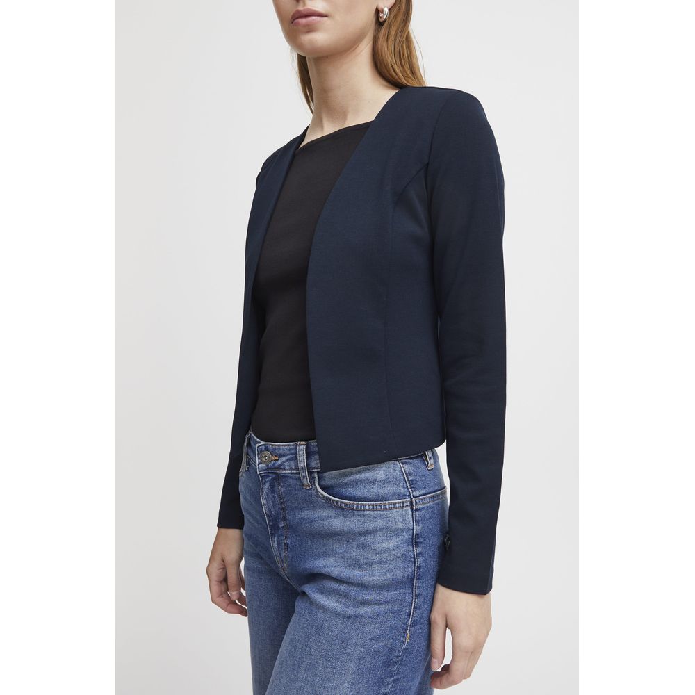 ICHI Blauer Polyester-Blazer