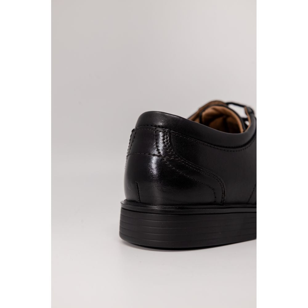 Clarks Black Leather Oxfords And Derbies