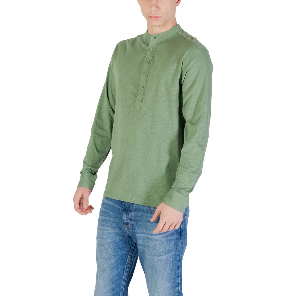 Gianni Lupo, grünes Langarmshirt aus Baumwolle