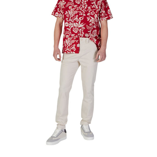 Tommy Hilfiger Jeans – Enge Hose aus beigefarbener Baumwolle