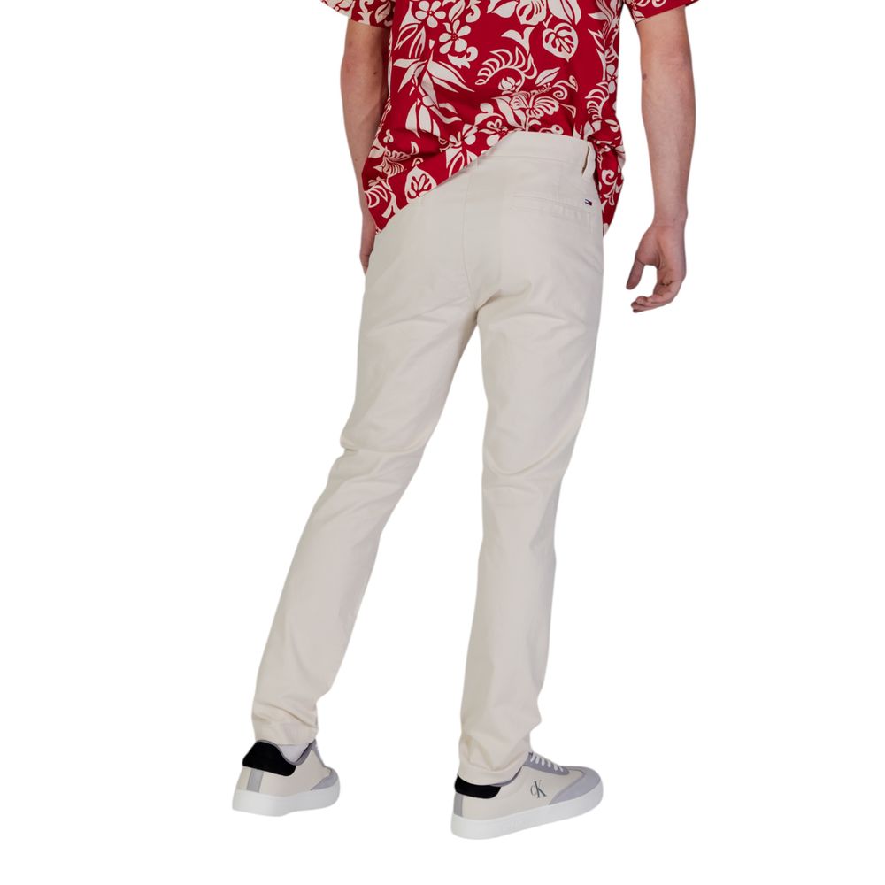 Tommy Hilfiger Jeans – Enge Hose aus beigefarbener Baumwolle