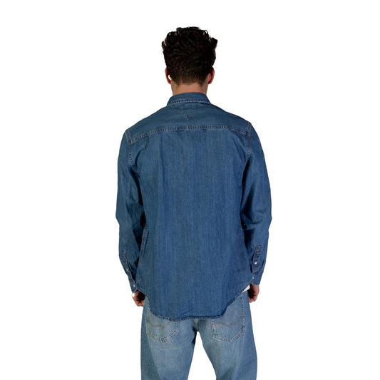 Tommy Hilfiger Jeans – Blaues Hemd aus recycelter Baumwolle