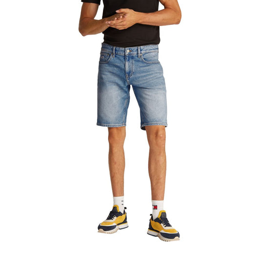 Tommy Hilfiger Jeans – Hellblaue Bermuda aus recycelter Baumwolle