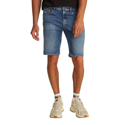 Tommy Hilfiger Jeans – Blaue Bermuda aus recycelter Baumwolle
