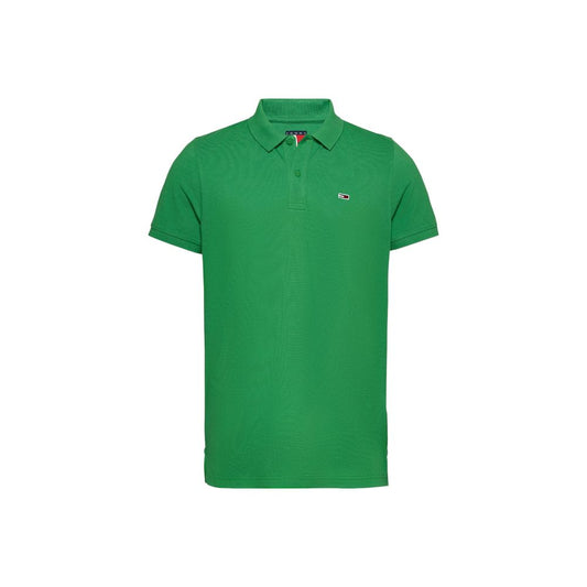 Tommy Hilfiger Jeans – Grünes Poloshirt aus Baumwolle