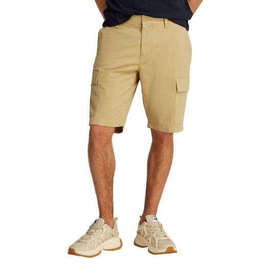 Tommy Hilfiger Jeans – Beige Baumwoll-Bermuda