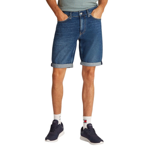 Calvin Klein Jeans – Blaue Baumwoll-Bermuda