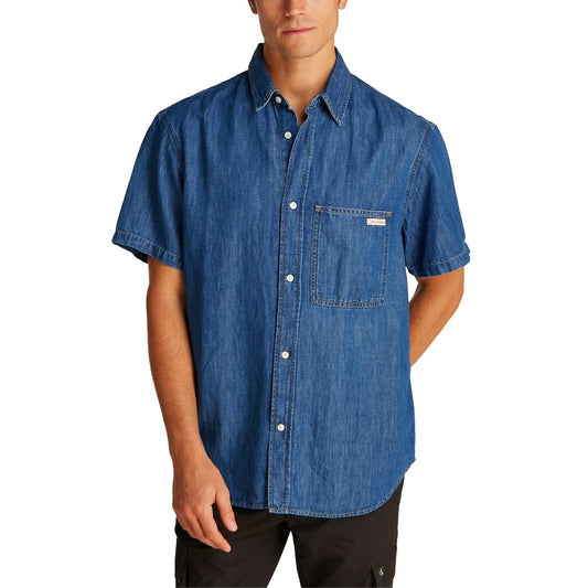 Calvin Klein Jeans – Blaues Baumwollhemd
