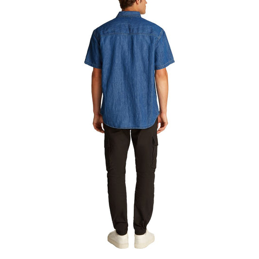 Calvin Klein Jeans – Blaues Baumwollhemd