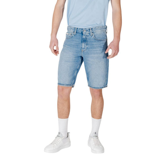Calvin Klein Jeans – Blaue Baumwoll-Bermuda