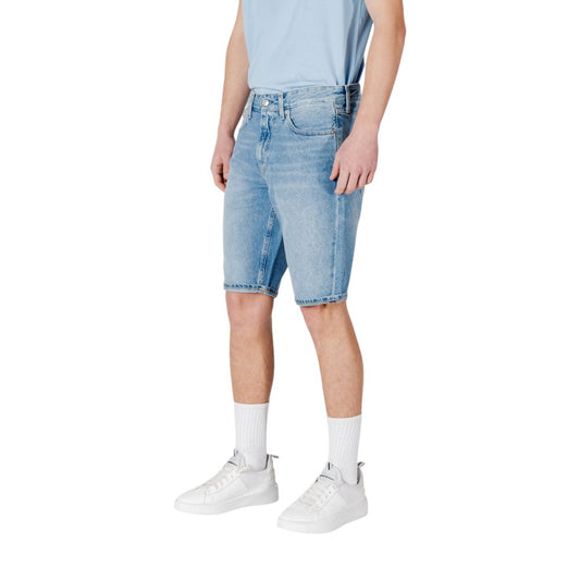 Calvin Klein Jeans – Blaue Baumwoll-Bermuda
