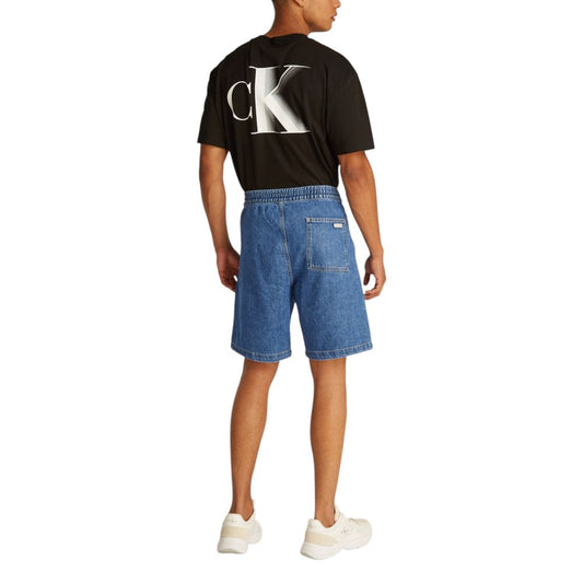 Calvin Klein Jeans – Blaue Baumwoll-Bermuda