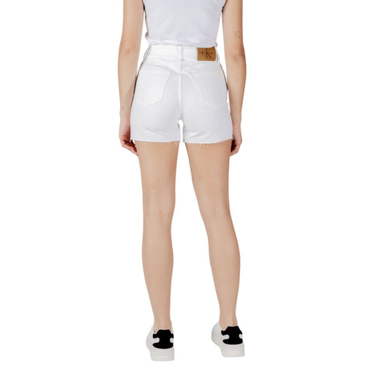 Calvin Klein Jeans – Weiße Baumwollshorts