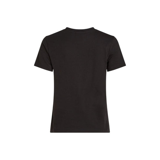 Calvin Klein Jeans – Schwarzes T-Shirt aus recycelter Baumwolle