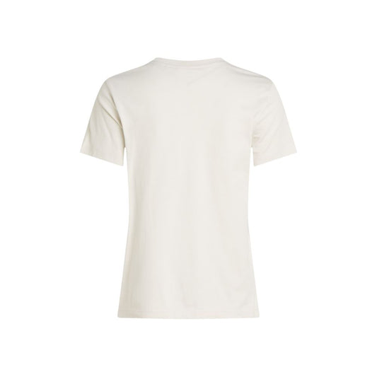 Calvin Klein Jeans – Beiges T-Shirt aus recycelter Baumwolle