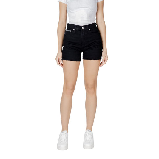 Calvin Klein Jeans – Schwarze Baumwollshorts