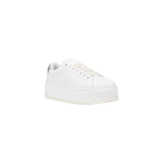 Calvin Klein Jeans – Silberne Ledersneaker