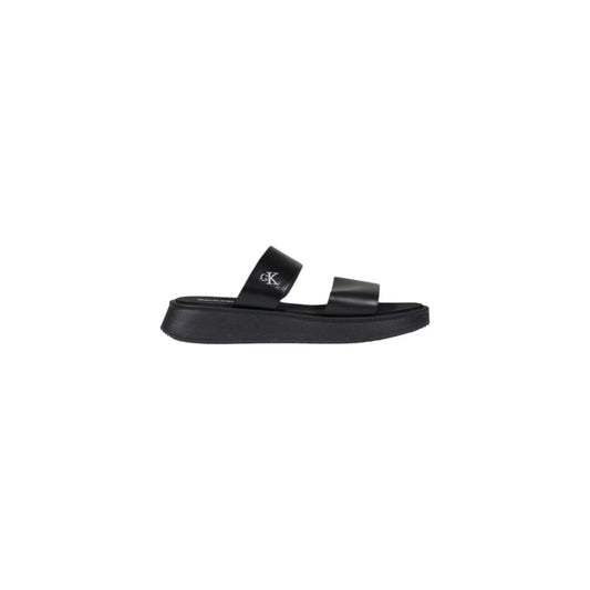 Calvin Klein Jeans – Schwarze Ledersandalen