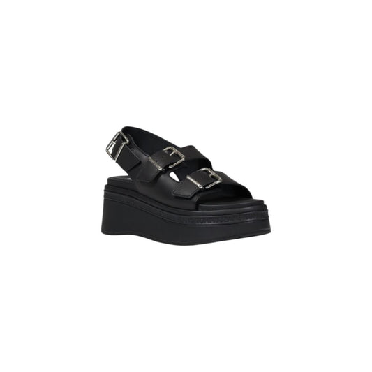 Tommy Hilfiger Jeans – Schwarze Ledersandalen