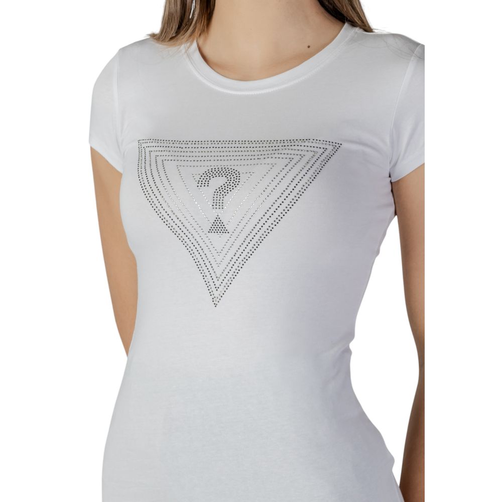 Guess – Weißes Baumwoll-T-Shirt