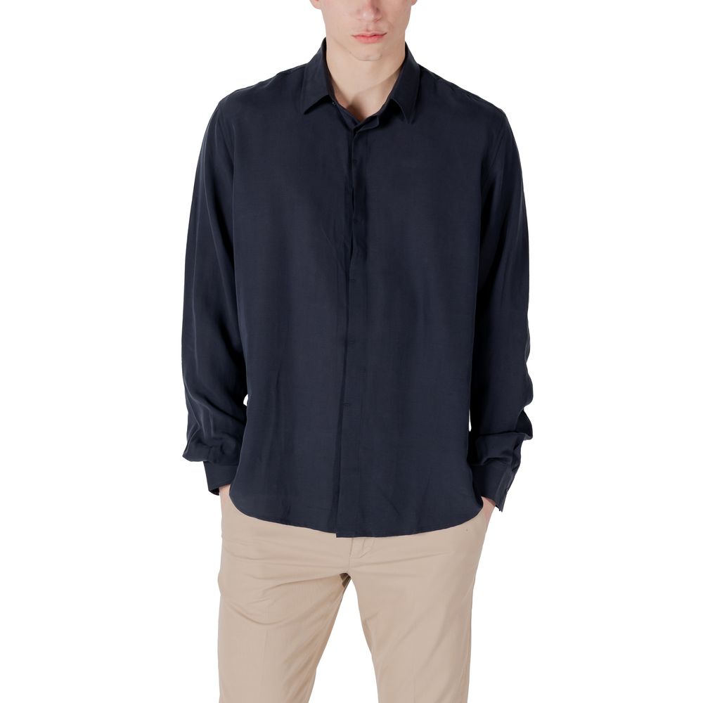 Blaues Lyocell-Hemd von Antony Morato