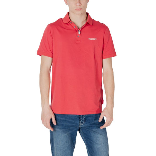 Rotes Poloshirt aus Baumwolle von Armani Exchange