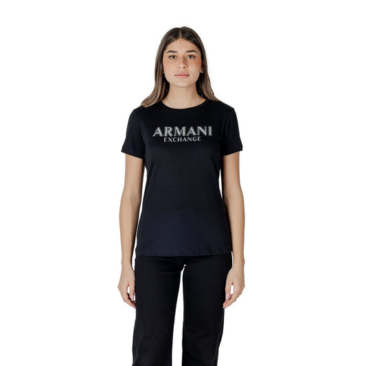 Armani Exchange Black Cotton T-Shirt