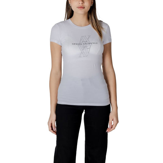 Armani Exchange – Weißes Baumwoll-T-Shirt