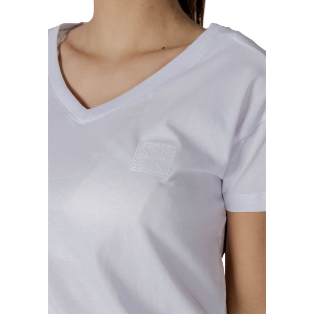 Armani Exchange – Weißes Baumwoll-T-Shirt
