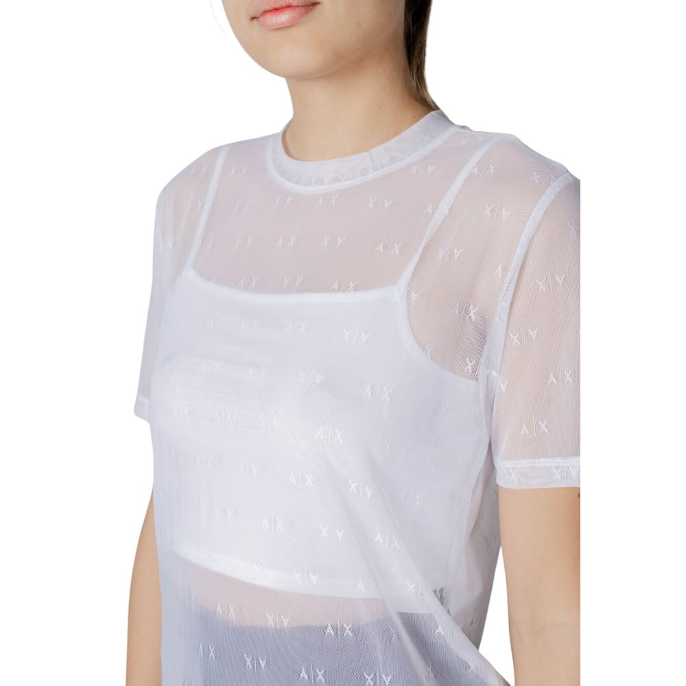 Armani Exchange – Weißes Polyamid-T-Shirt