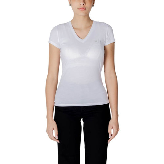 Armani Exchange – Weißes Baumwoll-T-Shirt
