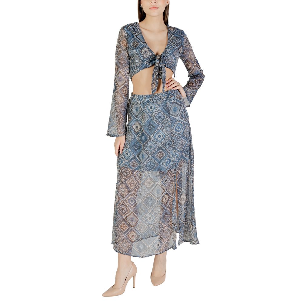 Only – Blaues Oberteil aus recyceltem Polyester