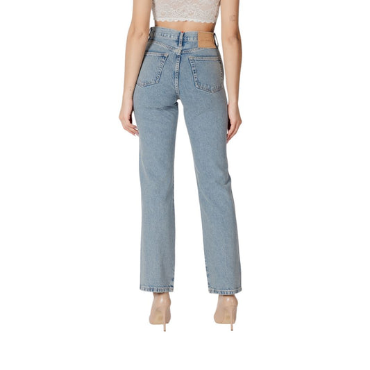 Only – Blaue Mom-Jeans aus Baumwolle