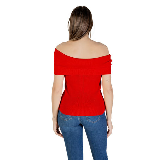 Only Roter Polyesterpullover